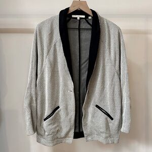Anthropologie Bella Luxx Grey Oversized Cardigan Sweater